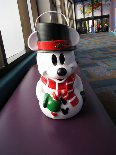 My snowman Mickey popcorn bucket
