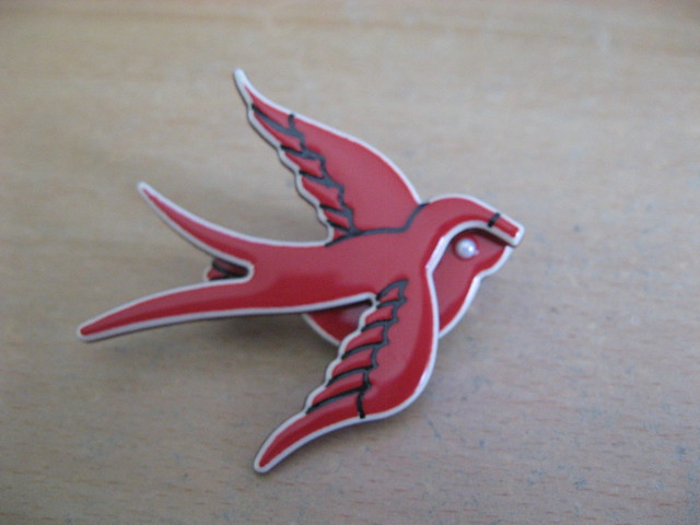 Sailor Jerry Swallow Brooch Picked up for a song at Thousand Island 
