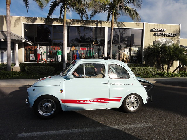 Much to my surprise I spotted this Fiat Abarth 595 driving down the Coast