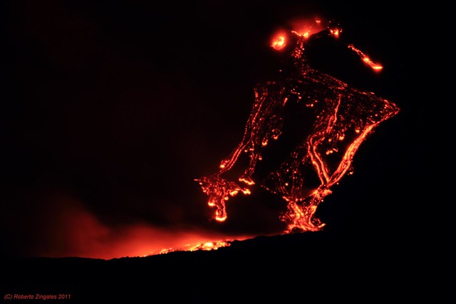 Etna Eruption 2011, 12 January