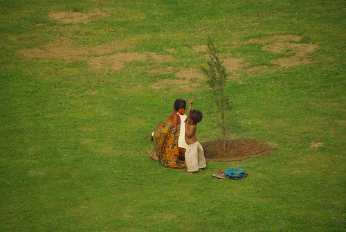 Woman and Child in Delhi