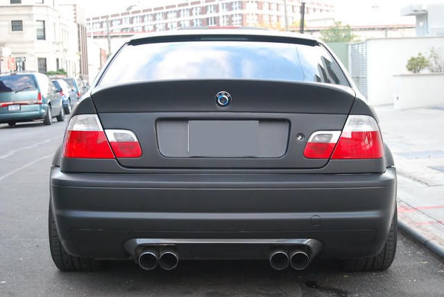 matte black wrap on a BMW M3 New York wwwskinzwrapscom