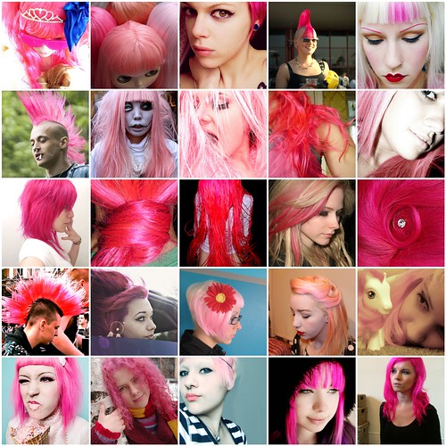 Pink Hair Mosaic by Tanya Dawn