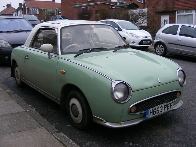 Nissan Figaro H663PEF is pictured in South Gosforth Newcastle Upon Tyne