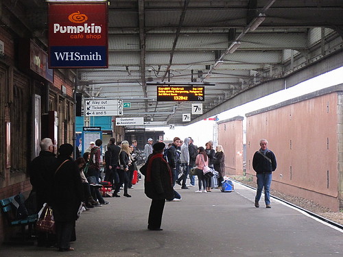Waiting for the train, Shrewsbury Station