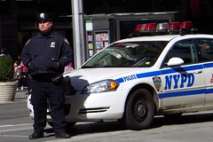 New York City police officer in Time Square