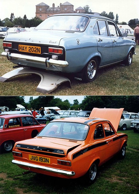 Escort Mk1 in 1988 Old car show photos The top one was taken in 1986