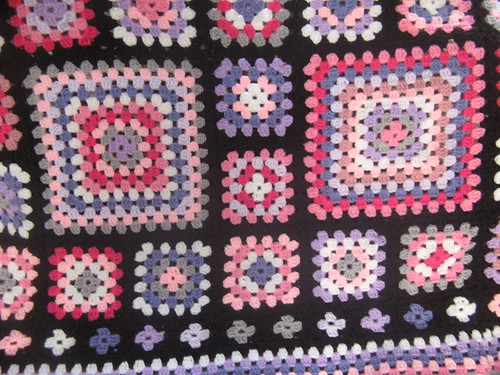 black crochet blanket by fishoseven