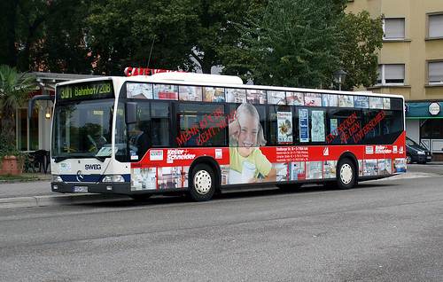 germany - offenburg mercedes bus city centre 07-9-07 JL
