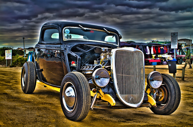 Hot Rot Langebaan HDR Black rod was parked next to the road and the owner