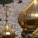 Kuppeln der Magdalenenkirche auf dem Ãlberg vor einem GrÃ¤berfeld