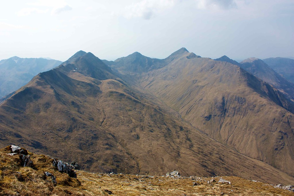 Coire Domhain surrounded by the Five Sisters