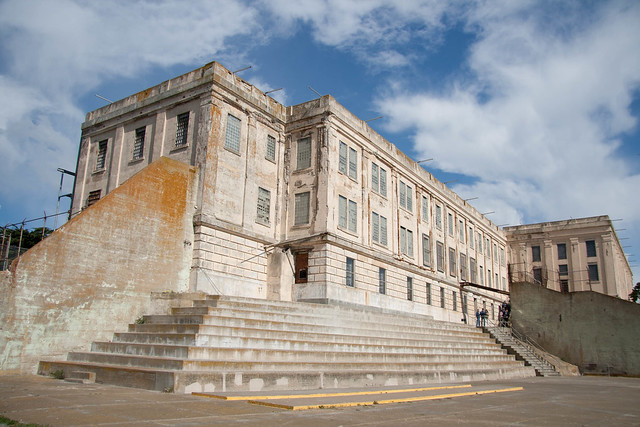 Alcatraz prison, view from the Recreation Yard