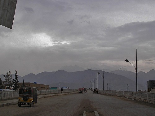 Sohrab Road area of Quetta in Winter, Pakistan - February 2011
