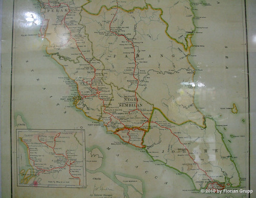 Historic Map (1925) of Malayan Railway Network @ KL Station Museum