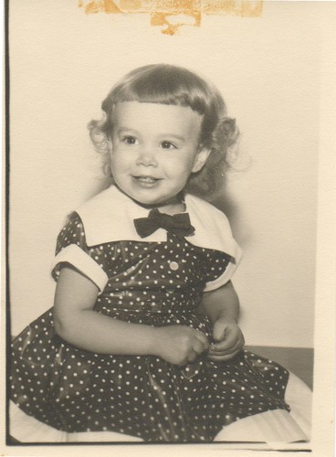 polka dot dress, about 1957 or 1958