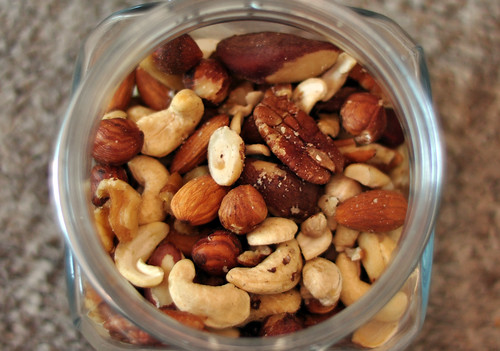 Nuts are a quick snack to keep your back energized.