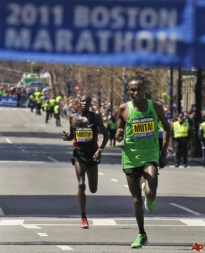 Mutai y Mosop en el maraton de Boston 2011