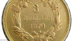 1870s three dollar god reverse