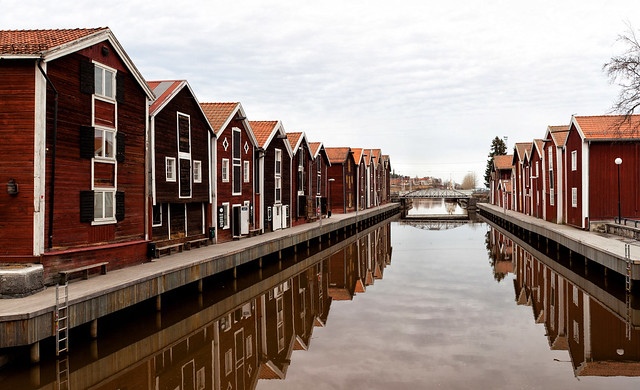 Boat-houses, Hudiksvall, Sweden