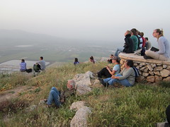 Easter sunrise service on Mount Precipice in Nazareth