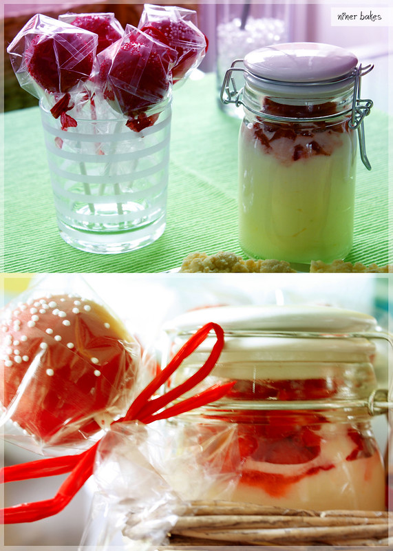 Lemon & Lime Mousse with strawberries and Cake Pops // Mother's Day
