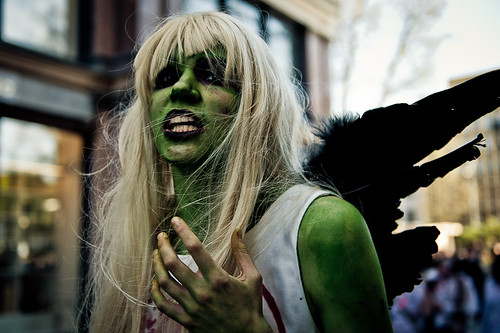 Winged green zombie