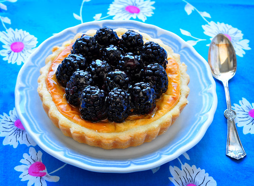 Goat Cheese and Blackberry Tart w Spoon
