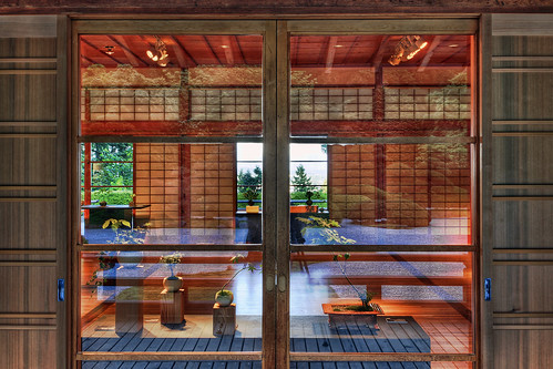 Bonsai Exhibit at Portland Japanese Garden 3 - HDR
