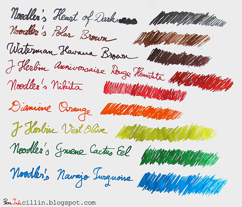 J. Herbin Round Glass Pen and Ink Set in Turquoise