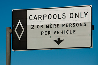 Carpool lane sign