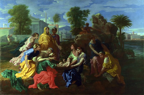 Nicolas Poussin - The Finding of Moses [1651] by Gandalf's Gallery