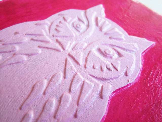 Owl journal revisited: I painted it pink!