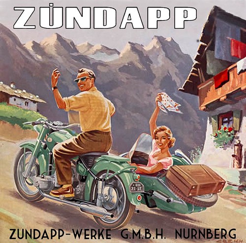 1954 Zundapp touring the Alps by bullittmcqueen