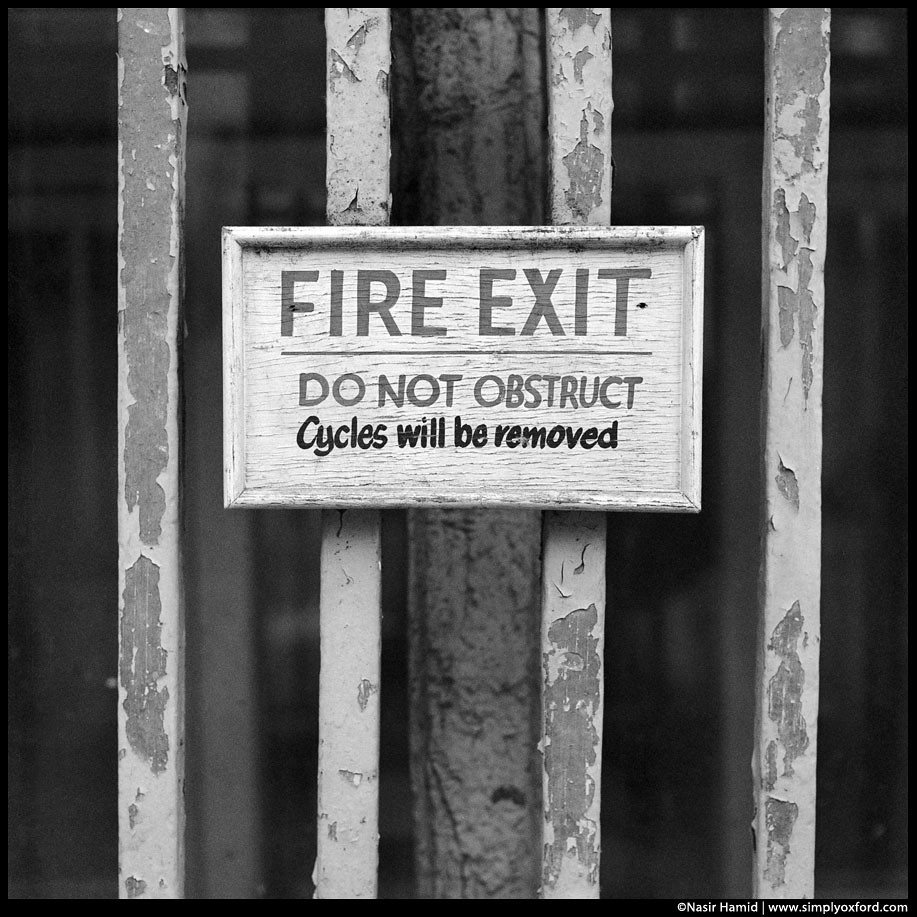 Hand painted Fire Exit sign
