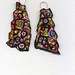 handmade watercolor paper earrings