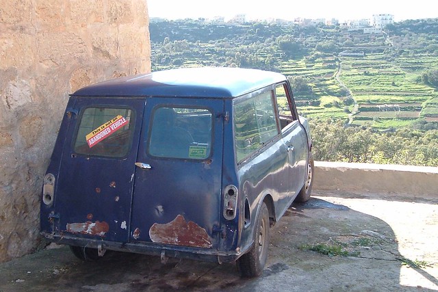 A Mini Clubman estate laid to rest in Gozo