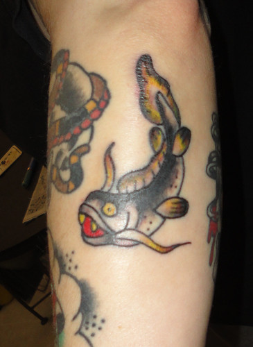 Christina's GetWhatYouGet tattoo sleeve continues with an Asian catfish