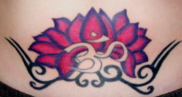 Lower Belly Lotus Om with Tribal 2nd color session still have 1 or 2 more