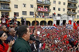 Venezuelan President Hugo Chavez addresses the people after the new National Assembly was seated in the Bolivarian Republic. Venezuela is a leading oil producer in Latin America. by Pan-African News Wire File Photos