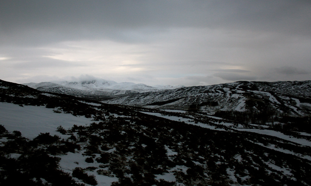 Snow storms over Lochnagar