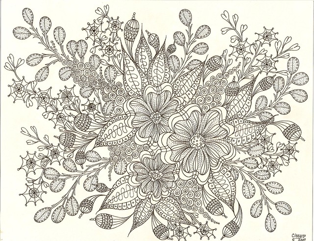 zentangle coloring pages for adults - photo #36