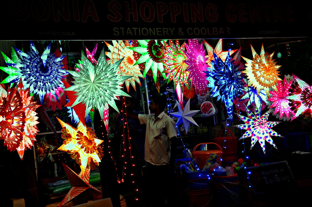 Advent Of Christmas...Stars on Display at a Village Shop In Kerala..