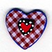 Handmade wooden heart pin