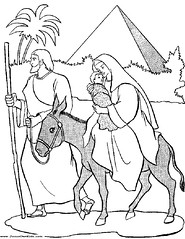 40c1. Matthew - Mary and Joseph flight into egypt with baby Jesus www.JesusOwnKids.com