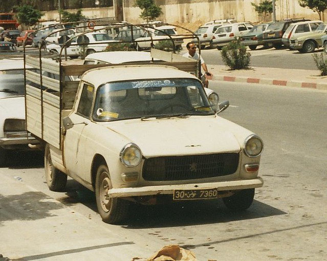 Peugeot 404 PICK UP VAN TUNISIA Parked outside a Tunisian market in 1993 
