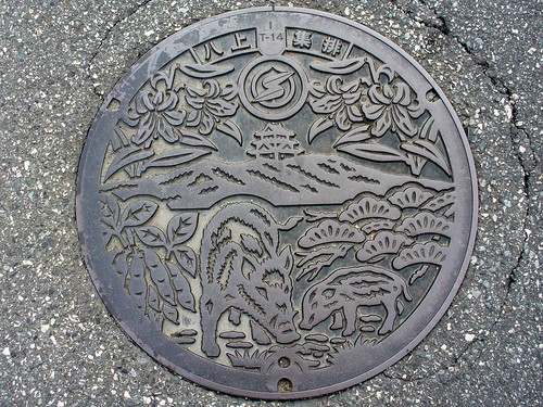 Yakami Sasayama Hyogo manhole cover（兵庫県篠山市八上のマンホール）