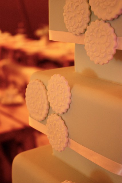 Lace Doily inspired Tipi wedding cake decorations