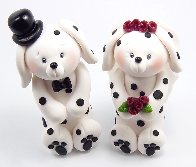 Dalmatian Dogs Wedding Cake Topper New wedding cake topper with two 
