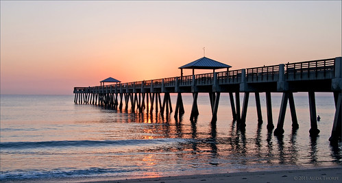 sunrise pier by Alida's Photos